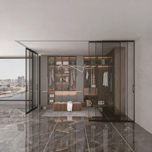 DE4015 Ultra-Slim Sliding Door | Disappearing Frames That Open Your Home to Dubai’s Skylines and Breezes | OPK Linkage with Buffer Pulley