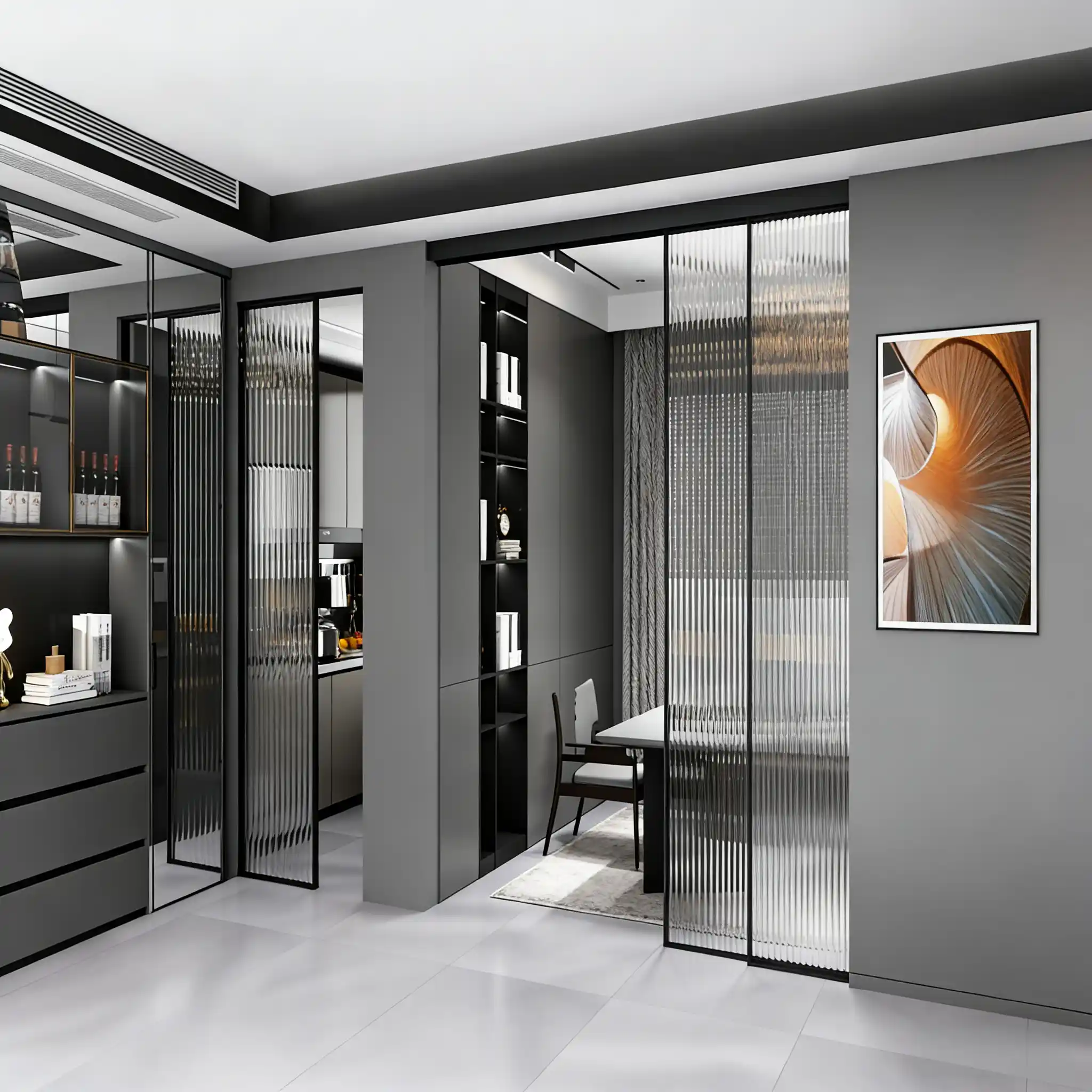 DE4012 Ultra-Slim Sliding Door | Ultra-Narrow Frames That Let Kuwait’s Sunlight and Views Flow Freely | OPK Linkage with Buffer Pulley